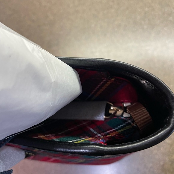 🆕 Dooney & Bourne Tartan Red Plaid Tote Bag - Picture 11 of 15